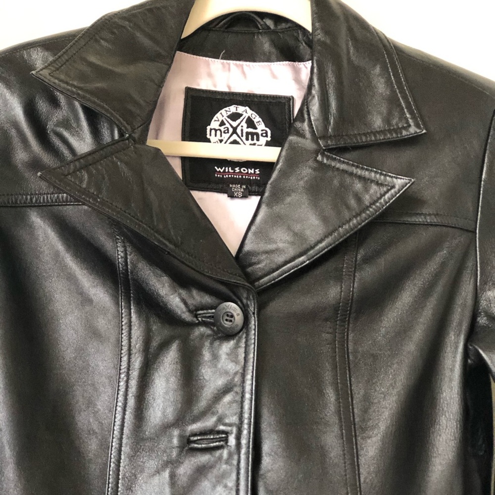 Wilson’s Vintage Leather Coat Size XS